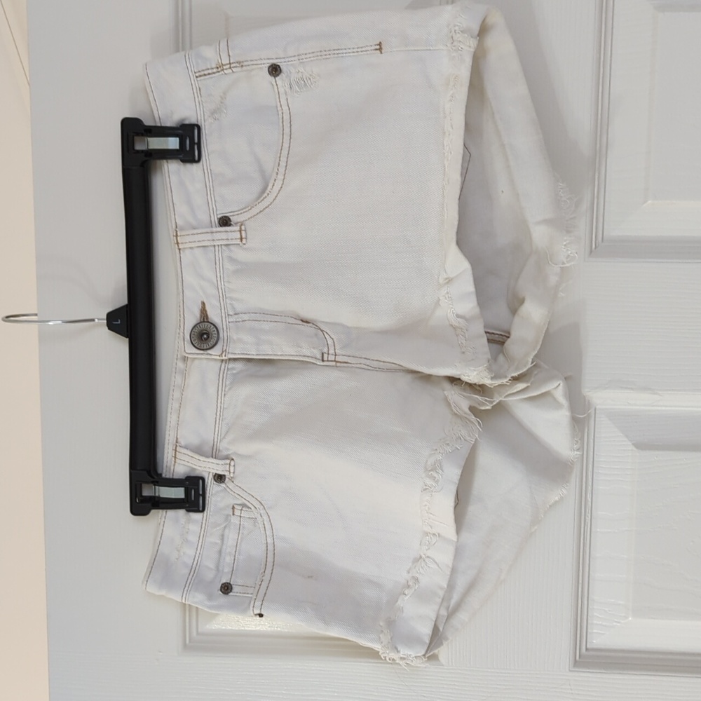 White denim shorts